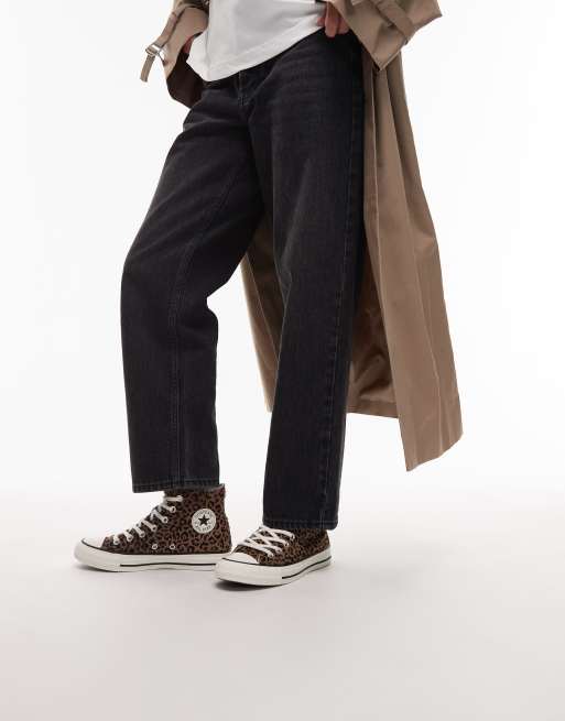 Converse - Chuck Taylor All Star Hi - Sneakers alte con stampa leopardata in cavallino, 5 di 5