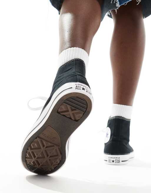Converse Chuck Taylor All Star Hi Sneakers alte in tela nere