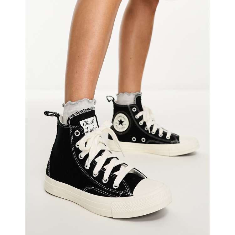 Converse nere outlet alte scontate