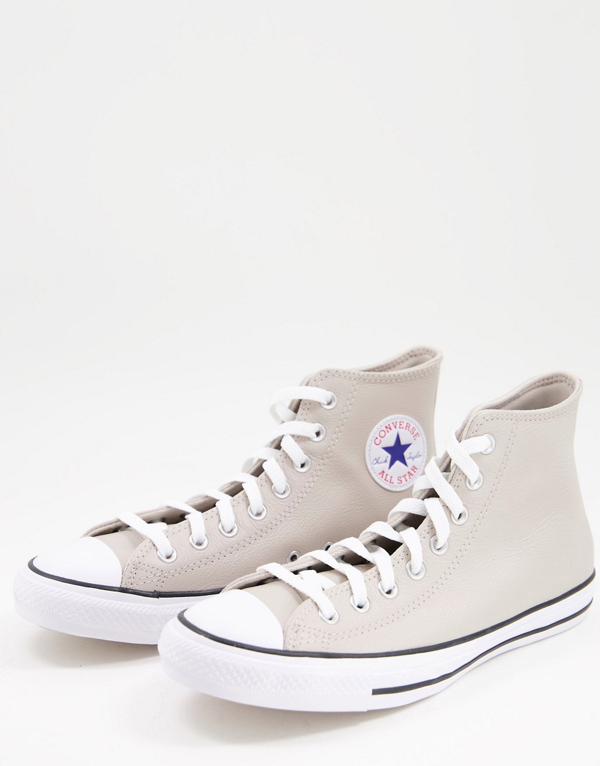 Converse Chuck Taylor - All Star Hi - Sneakers i beige læder-Neutral
