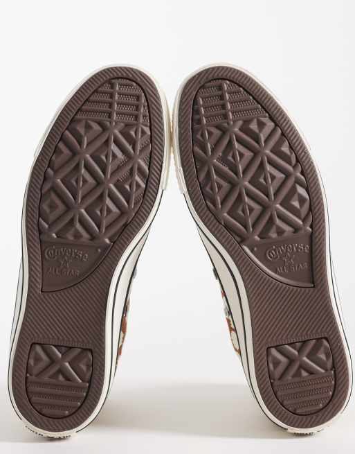 Converse Chuck Taylor All Star Hi sneakers in brown and white cow print, 5 of 5