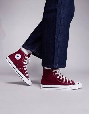 Converse Chuck Taylor All Star Hi Sneakers In Burgundy