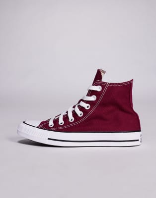 Converse Chuck Taylor All Star Hi Sneakers In Burgundy