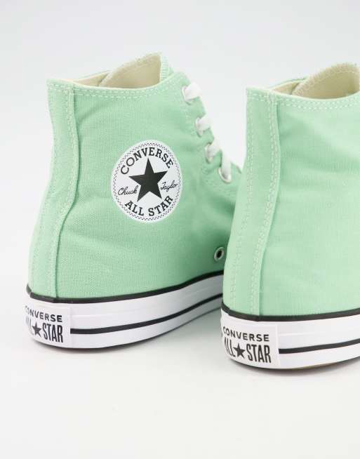 Green converse tennis clearance shoes