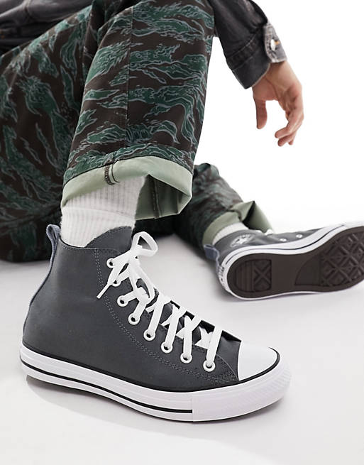Converse Chuck Taylor All Star Hi sneakers in cyber gray | ASOS