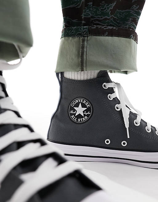 Converse Chuck Taylor All Star Hi sneakers in cyber gray | ASOS
