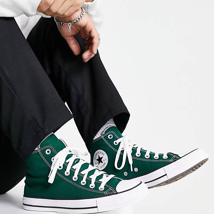 Converse Chuck Taylor All Star Hi sneakers in dark green | ASOS