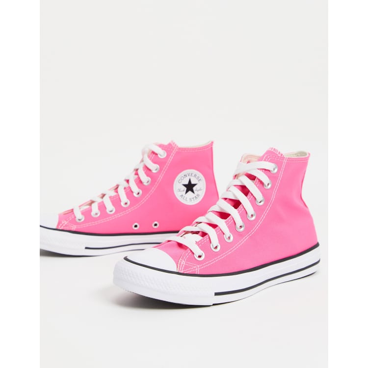 Pink shop converse high