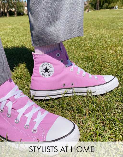 Converse Chuck Taylor All Star Hi sneakers in pink ASOS