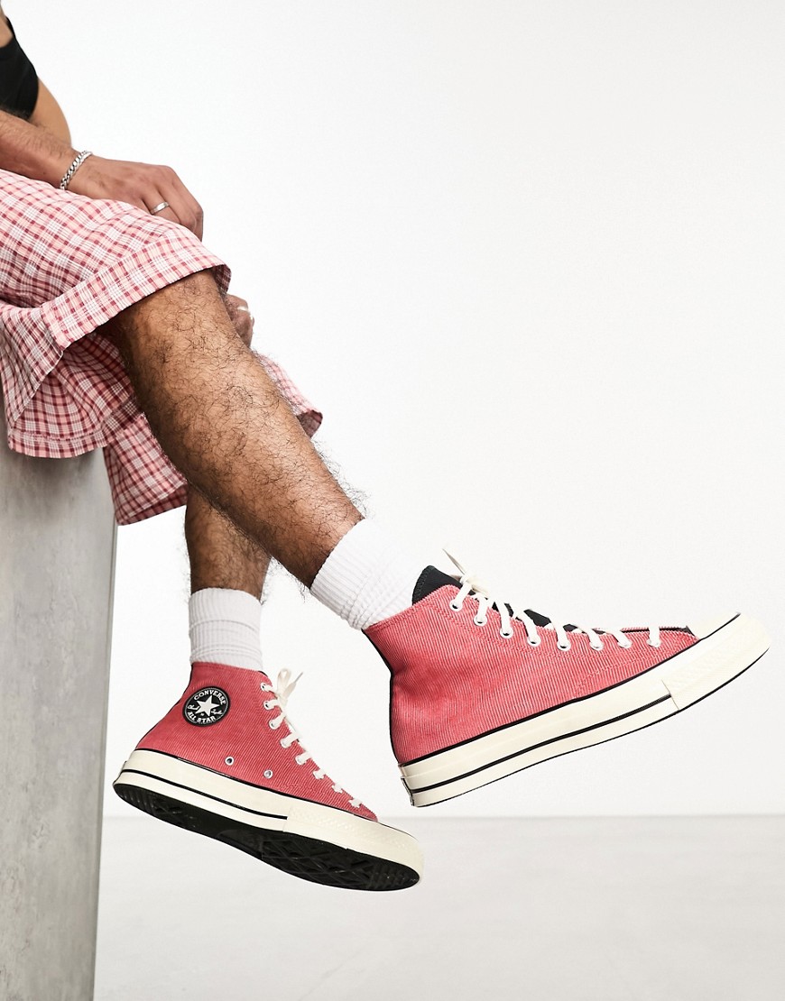 Chuck Taylor All Star Hi sneakers in red and black-Pink