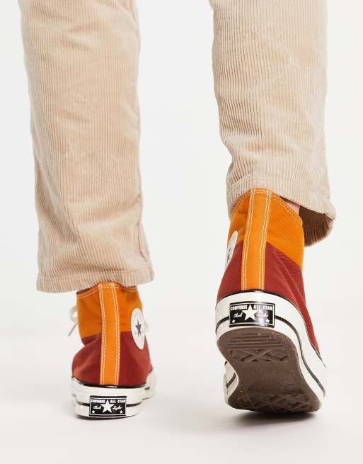 Converse Chuck Taylor All Star hi sneakers in rugged orange, 2 of 4