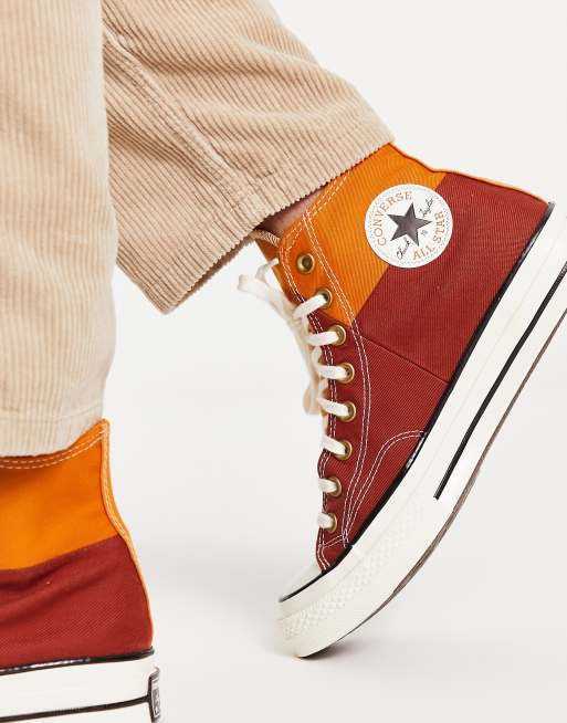 Converse Chuck Taylor All Star hi sneakers in rugged orange, 4 of 4