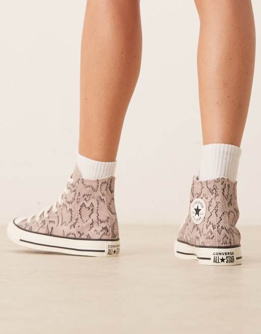 Converse Chuck Taylor All Star Hi sneakers in snake print, 3 of 5