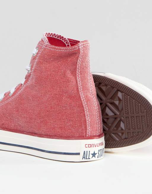 Stonewashed 2025 red converse