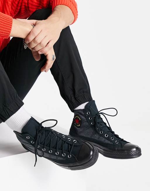 Converse Chuck Taylor All Star Hi sneakers in triple black | ASOS