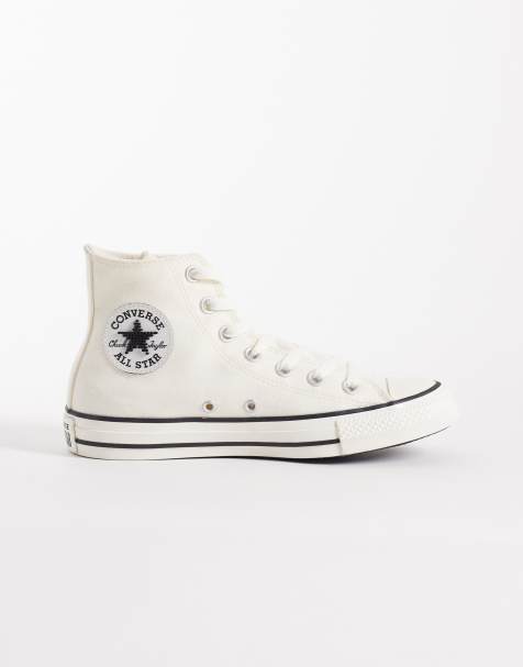 Converse Chuck Taylor All Star Hi sneakers with beading detail in off white - view 1