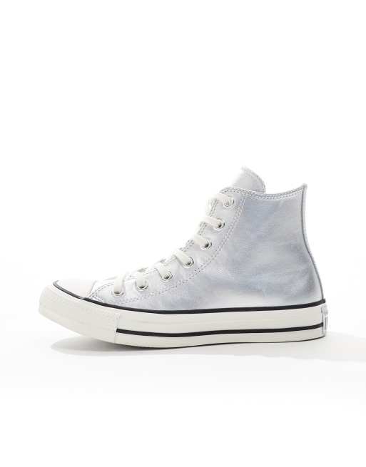 Converse – Chuck Taylor All Star Hi – Srebrne buty sportowe za kostkę, 2 z 5