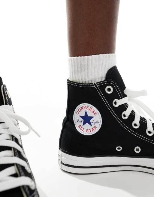 Converse – Chuck Taylor All Star Hi – Svarta sneakers i kanvas med högt skaft, 4 av 5