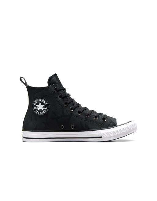 Converse Chuck Taylor All Star Hi Tectuff Wasserfeste Sneaker mit Military Muster in Schwarz Dark Matter WeiB ASOS