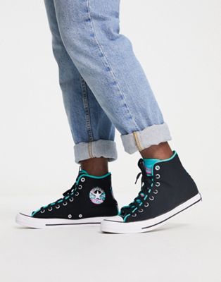Converse Chuck Taylor All Star Hi Throwback craft hi trainers in black