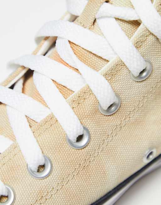 Converse Chuck Taylor All Star Hi tie dye sneakers in beige