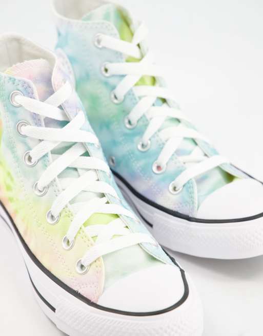 Converse high 2025 tops tie dye