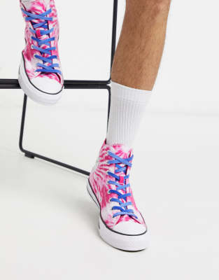 knee high converse pink