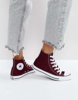 converse maroon high cut