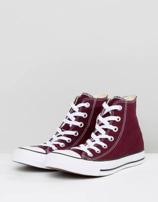 womens converse high tops burgundy