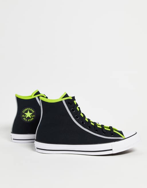 Converse verde clearance negro