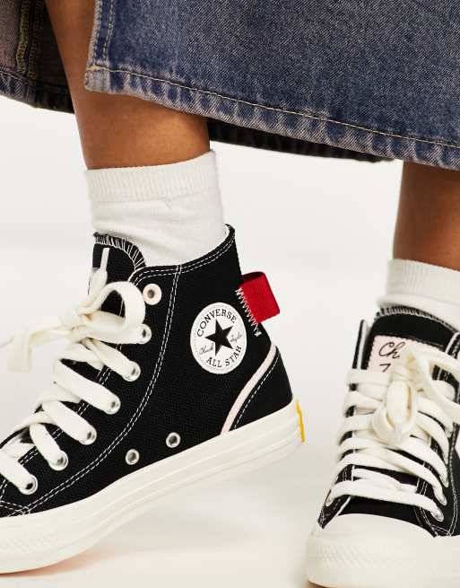 Converse Chuck Taylor All Star Hi trainers in black with utility detailing