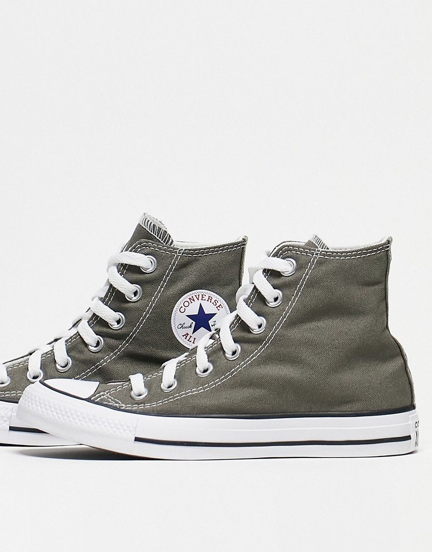 Converse chuck taylor all star hi trainers in charcoal-Grey