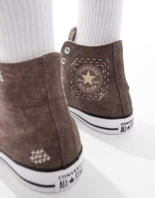 Converse Chuck Taylor All Star Hi trainers in grey, 4 of 5