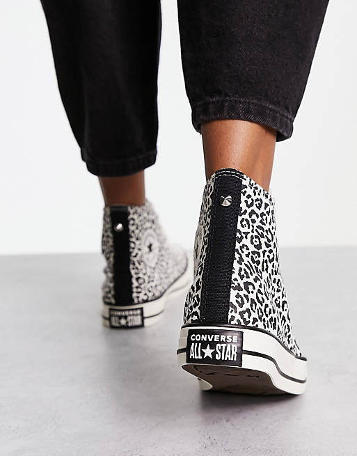 Converse Chuck Taylor All Star Hi trainers in leopard print | ASOS