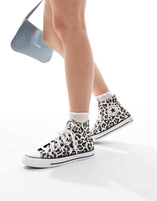 Converse Chuck Taylor All Star Hi trainers in leopard print, 3 of 5