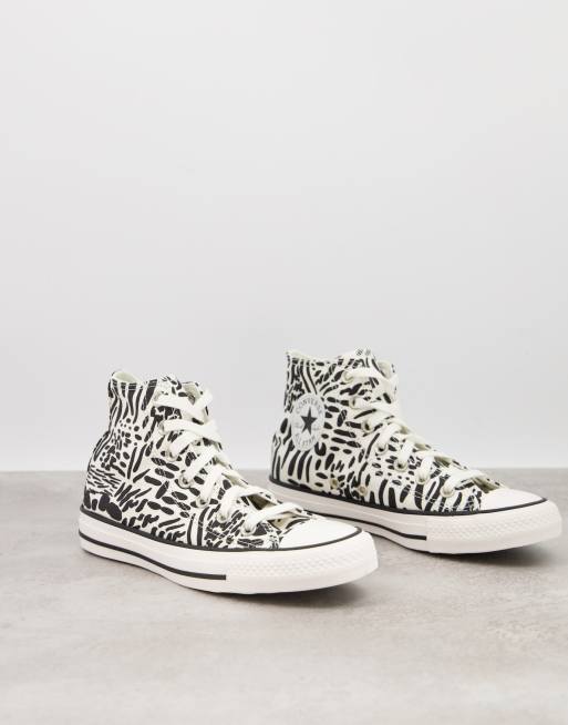 Converse Chuck Taylor All Star Hi trainers in leopard print