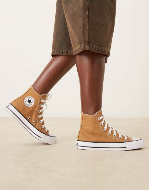 Converse Chuck Taylor All Star Hi trainers in light brown - view 1