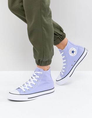 Converse Chuck Taylor All Star Hi Trainers In Lilac | ASOS