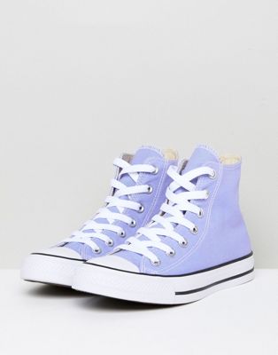 Converse Chuck Taylor All Star Hi Trainers In Lilac | ASOS
