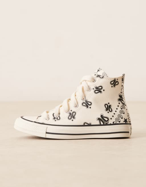 Converse Chuck Taylor All Star Hi trainers in off white with