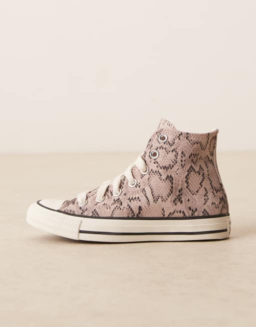 Converse Chuck Taylor All Star Hi trainers in snake print, 2 of 5