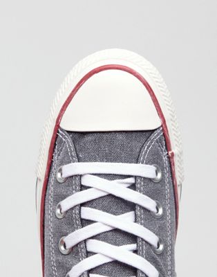 converse chuck taylor all star hi sneakers in stonewashed black