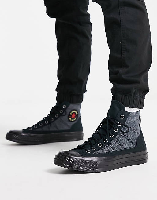Converse Chuck Taylor All Star Hi trainers in triple black | ASOS