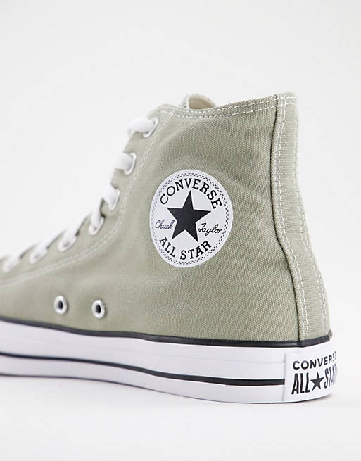 Converse Chuck Taylor All Star Hi trainers in washed khaki