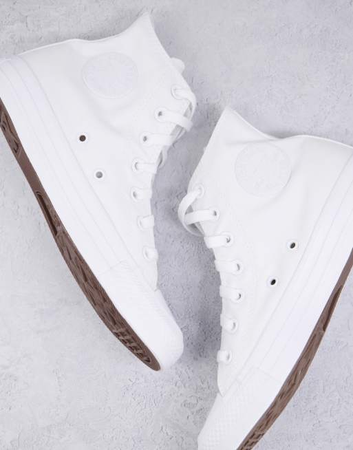 Converse chuck taylor all cheap star hi white monochrome