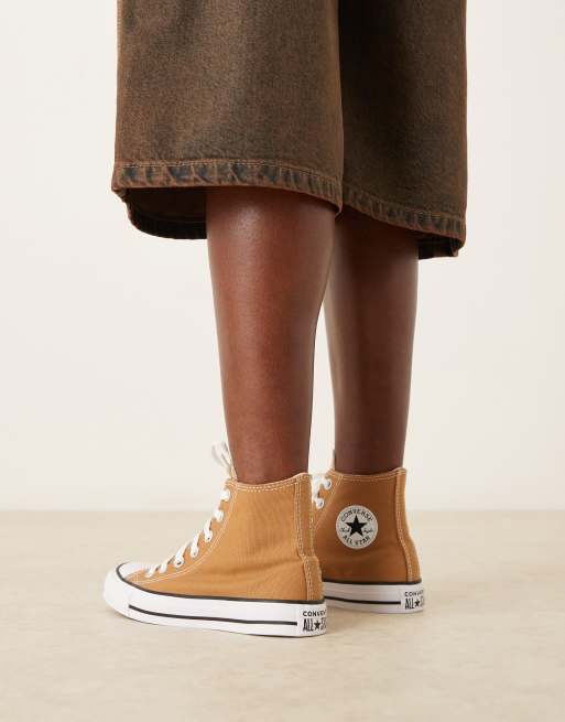 Converse Chuck Taylor - All Star Hi - Uniseks sneakers in lichtbruin, 3 van 5