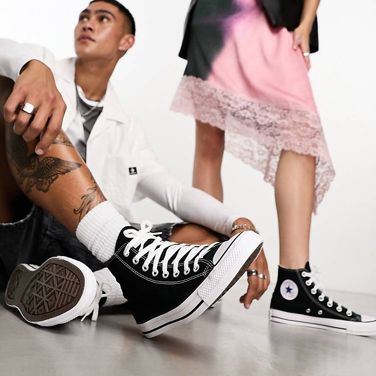 Converse Chuck Taylor All Star Hi unisex trainers in black | ASOS