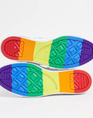 white converse rainbow sole