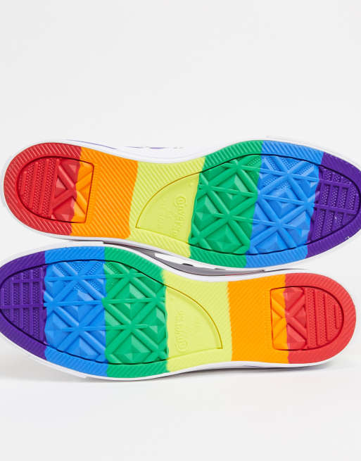 Converse all outlet star rainbow sole