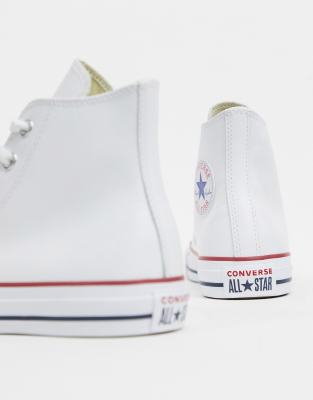 converse white leather trainers